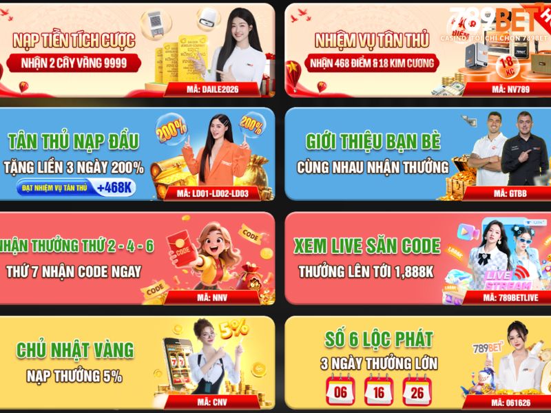 Các chương trình khuyến mãi và ưu đãi đặc quyền tại 789BET