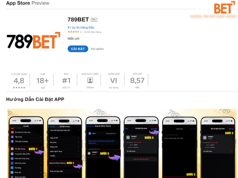 Hướng dẫn các bước tải app 789BET cho từng hệ điều hành