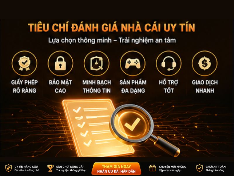 Những Tiêu Chí Để Đánh Giá Một Nhà Cái Uy Tín