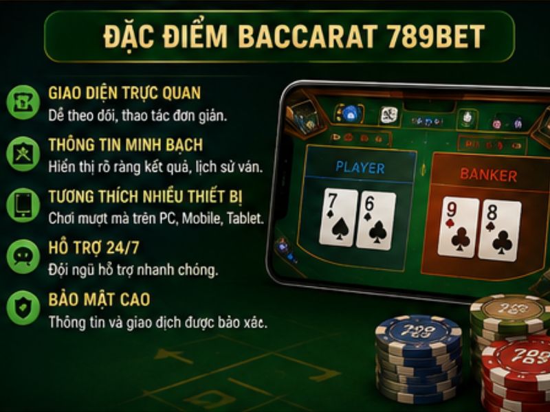 Baccarat 789BET Có Những Đặc Điểm Gì