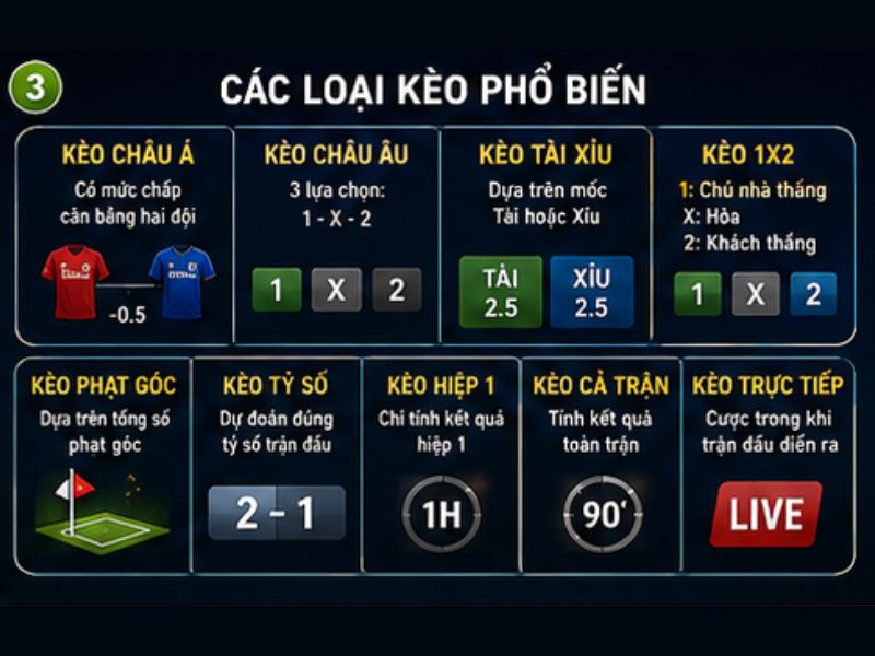 Các Loại Kèo Phổ Biến Trên SABA Sports